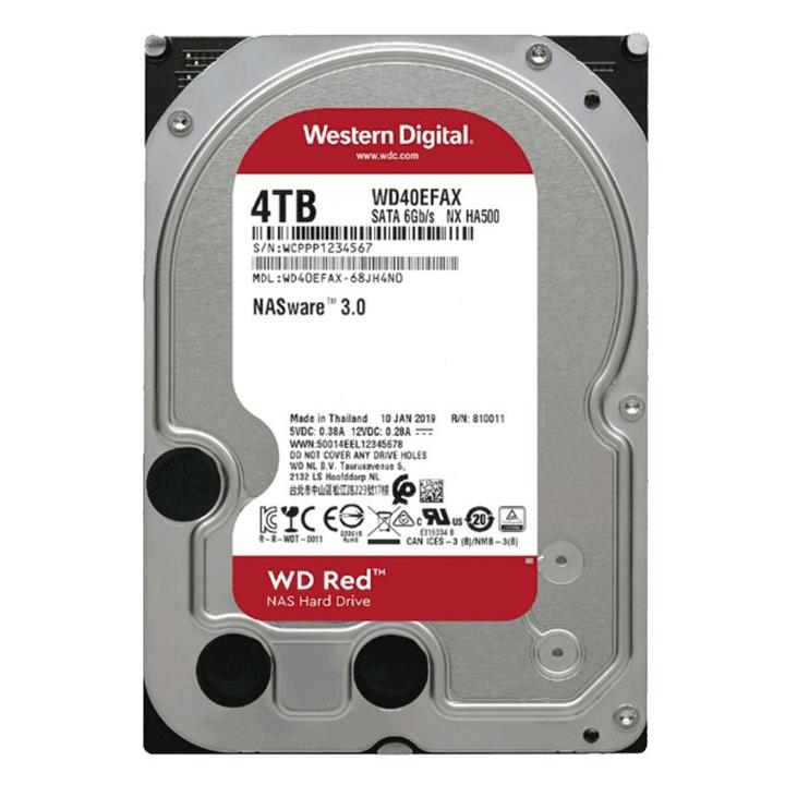 هارد اینترنال وسترن دیجیتال مدل WD40EFAX Red NAS 256MB Cache ظرفیت 4 ترابایت Western Digital 4TB Red NAS Internal Hard Drive